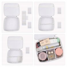 INNA Kosmetický kufřík Toaletní taška Make Up Bag Make Up Case Cestovní taška Beauty Case s rukojetí Kosmetická taška Storage Bag pro toaletní potřeby bílá barva se vzorem kočky pro dámy 