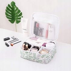 INNA Kosmetický kufřík Toaletní taška Make Up Bag Make Up Case Cestovní taška Beauty Case s rukojetí Kosmetická taška Storage Bag pro toaletní potřeby bílá barva se vzorem kočky pro dámy 