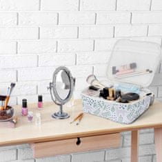 INNA Kosmetický kufřík Toaletní taška Make Up Bag Make Up Case Cestovní taška Beauty Case s rukojetí Kosmetická taška Storage Bag pro toaletní potřeby bílá barva se vzorem kočky pro dámy 