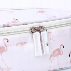 INNA Kosmetický kufřík Toaletní taška Make Up Bag Make Up Case Cestovní taška Beauty Case s rukojetí Kosmetická taška Storage Bag pro toaletní potřeby bílá barva s plameňákypro dámy 