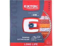 Extol Premium Kotouč diamantový řezný, turbo Long Life - suché i mokré řezání, 230x22,2x2,8mm