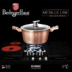 Berlingerhaus Kastrol s mramorovým povrchem a poklicí 20 cm Rosegold Metallic Line BH-1514