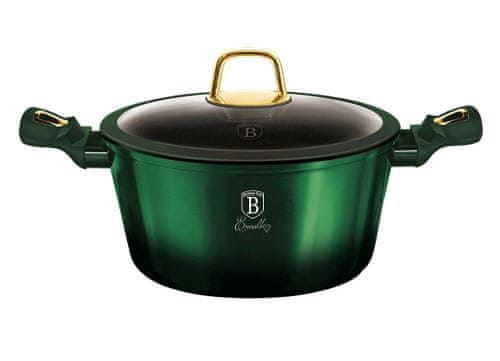 Berlingerhaus Berlingerhaus Kastrol s poklicí a titanovým povrchem 20 cm Emerald Collection BH-6057