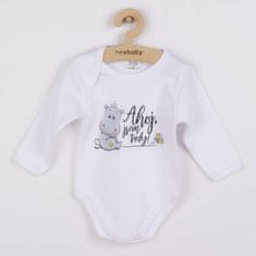 NEW BABY Body s potiskem Ahoj, jsem tady!, vel. 56 (0-3m)