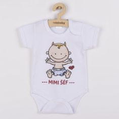 NEW BABY Body s potiskem MIMI ŠÉF, vel. 86 (12-18m) Dle obrázku