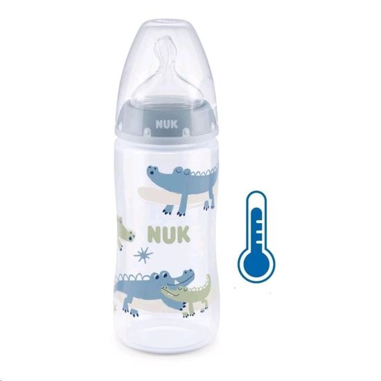 Manuka Health Kojenecká láhev NUK FC+Temperature Control 300 ml BOX-Flow Control savička blue