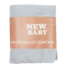 NEW BABY Jersey prostěradlo do postýlky 120x60 šedé