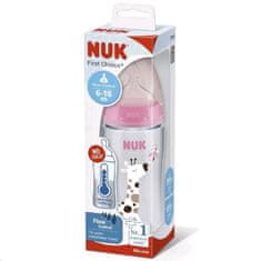 Manuka Health Kojenecká láhev NUK FC+Temperature Control 300 ml BOX-Flow Control savička pink