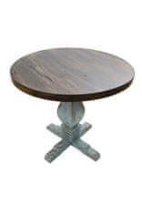 Hanah Home Jídelní stůl MANORCA 75 cm hnědý/světle modrý