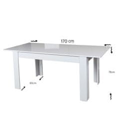Hanah Home Jídelní stůl OBLO 80 cm bílý