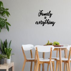 Wallity Nástěnná dřevěná dekorace FAMILY černá