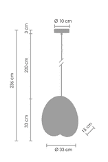 Intesi PILLS L závěsná lampa černá 33 cm