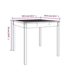 Greatstore Zahradní stůl 82,5 x 82,5 x 76 cm masivní dřevo douglasky