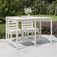 Vidaxl Zahradní stůl bílý 159,5 x 82,5 x 110 cm masivní borové dřevo