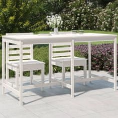 Greatstore Zahradní stůl bílý 203,5 x 90 x 110 cm masivní borové dřevo