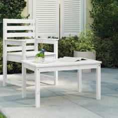 Greatstore Zahradní stůl bílý 82,5 x 50,5 x 45 cm masivní borové dřevo