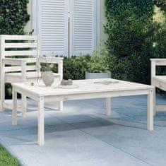 Petromila Zahradní stůl bílý 121 x 82,5 x 45 cm masivní borové dřevo