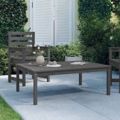 Greatstore Zahradní stůl šedý 121 x 82,5 x 45 cm masivní borové dřevo