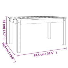 Greatstore Zahradní stůl 82,5 x 50,5 x 45 cm masivní dřevo douglasky