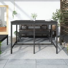 Greatstore Zahradní stůl šedý 159,5 x 82,5 x 110 cm masivní borové dřevo