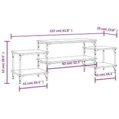 Vidaxl TV skříňka šedá sonoma 157 x 35 x 52 cm kompozitní dřevo