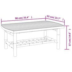 Greatstore Zahradní konferenční stolek 90 x 55 x 37 cm bambus