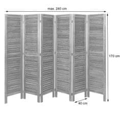 MCW Paraván G30, zástěna pro rozdělení místnosti, ošuntělý vzhled 170x240cm ~ šedá