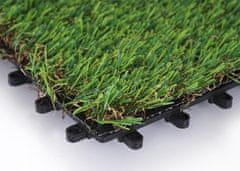 MCW Travní dlaždice E13, travní dlaždice travní rohož umělý trávník, balkon/terasa 11x po 30x30cm = 1m2