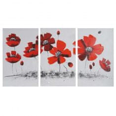 MCW Olejomalba Poppy Flower, 100% ručně malovaná nástěnná malba XL, 165x90cm