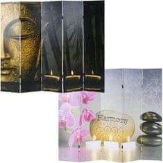 MCW Photo screen Buddha, screen room divider partition wall ~ 180x160 cm