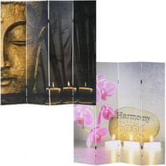 MCW Photo screen Buddha, screen room divider partition wall ~ 180x160 cm