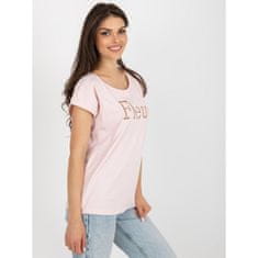 FANCY Dámské tričko s nápisem ONE světle růžové FA-TS-8515.46_398499 Univerzální