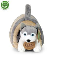 Rappa Plyšový pes husky 13 cm s přepravkou ECO-FRIENDLY