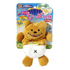 Japan Premium Natahovací hračka pro psy ve tvaru medvěda s pískátkem, pro malé a středně velké psy