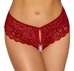 Cottelli Collection Cottelli Ambi Panty (Red), sexy krajkové kalhotky XL