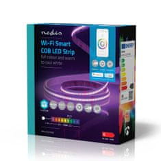 Nedis SmartLife chytrý barevný COB LED pásek 2 m, 10W 860lm, barevná + teplá-studená bílá (WIFILSC20CRGB)