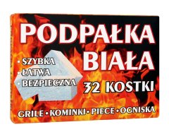 OEM Bílé podpalovače pro grily a krby Kostky 1 Op.-32Szt