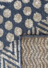 4sleep Kusový koberec LARA 07 60x100 Geometrické tvary Do 0,9cm LARA 20/20/100 Modrá