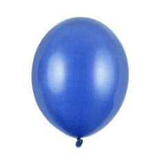 PartyDeco Balónky latexové metalické tmavě modré 23 cm 100 ks