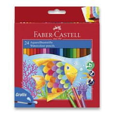 Faber-Castell Akvarelové pastelky 24 barev + štětec