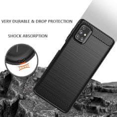 Techsuit Kryt Samsung Galaxy M51, Armored Carbon černý