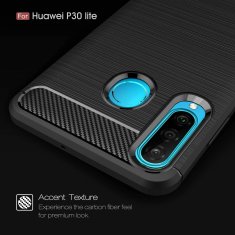 Techsuit Kryt Huawei P30 Lite / P30 New Edition Armored Carbon černý