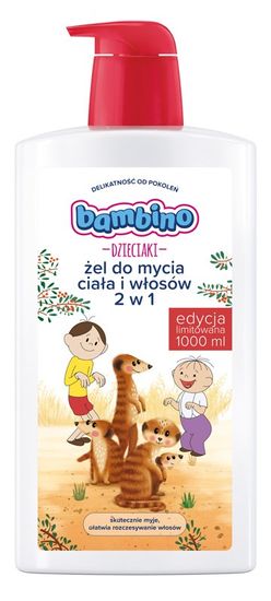 BAMBINO Dětský mycí gel na tělo a vlasy 2W1 Bolek I Lolek - Surykatki 1000Ml