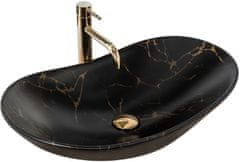 REA Umyvadlo na desku Royal 60 Marble Black Matt REA-U7478 - Rea