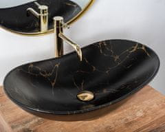 REA Umyvadlo na desku Royal 60 Marble Black Matt REA-U7478 - Rea