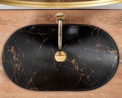 REA Umyvadlo na desku Royal 60 Marble Black Matt REA-U7478 - Rea