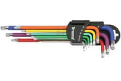 TRIUMF klíče zástrčné Torx T15 - T50, Multicolor s magnetem, sada 9 dílů