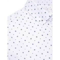 Dstreet Pánská košile s krátkým rukávem ROTA bílá kx1026 M