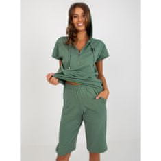 BERRAK Dámské pyžamo s krátkými rukávy VIMA khaki BR-PI-9186_398775 L