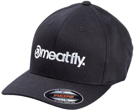 MEATFLY kšiltovka BRAND Flexfit černá